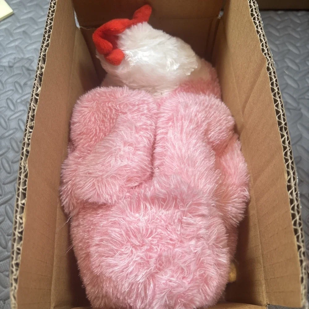 9 in 1 Valentines Chicken Animal Set,‎ Chicken Plush Zippered Egg Laying Hen NEW